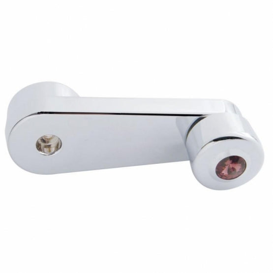 Chrome Window Crank With Crystal For Freightliner - Purple Crystal