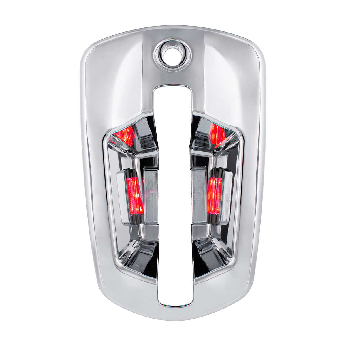 6 LED Chrome Door Handle Cover For 2018-2025 Freightliner Cascadia - Driver, Red LED