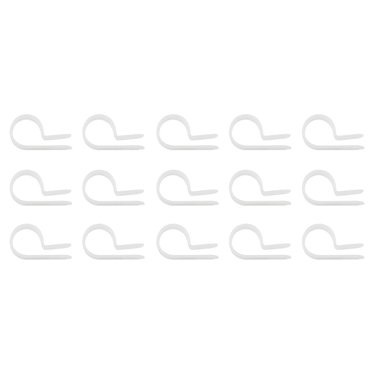1/2" I.D. Natural Nylon Cable Clamps (15-Pack)