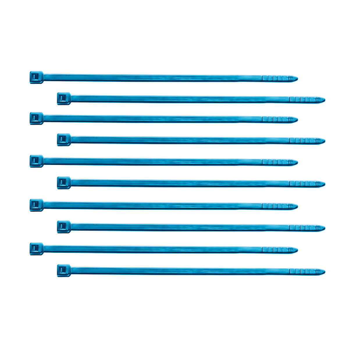 4" Nylon Cable Zip Ties - Blue (10-Pack)