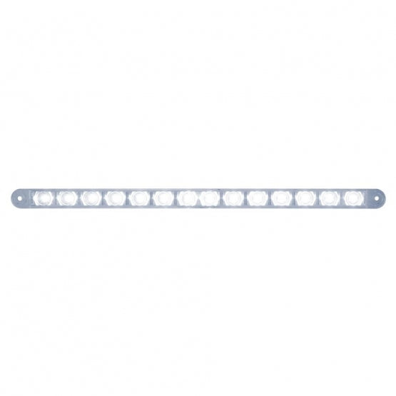 14 LED 12" Auxiliary Strip Light - White LED/Clear Lens (Bulk)