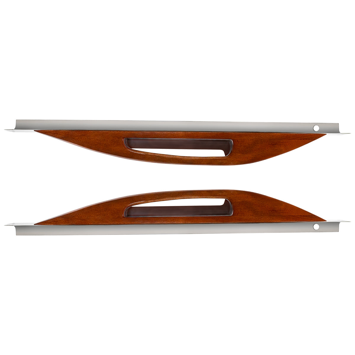 Wood Armrest With SS Window Sill Mounting Plate For 2003-2005 Peterbilt