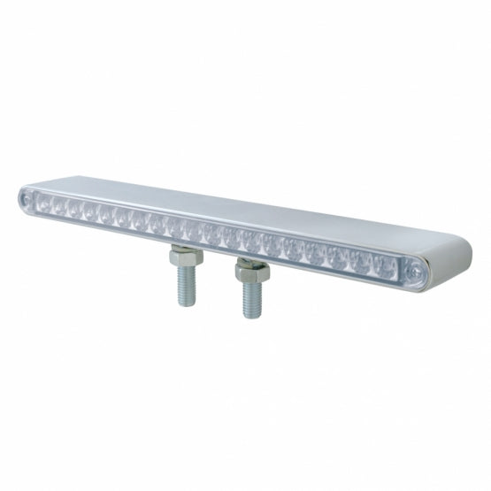 38 LED 12" Reflector Double Face Light Bar - Amber & Red LED/Clear Lens