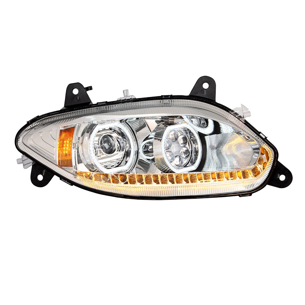 Chrome 17 LED Headlight For 2018-2025 International LT - Passenger