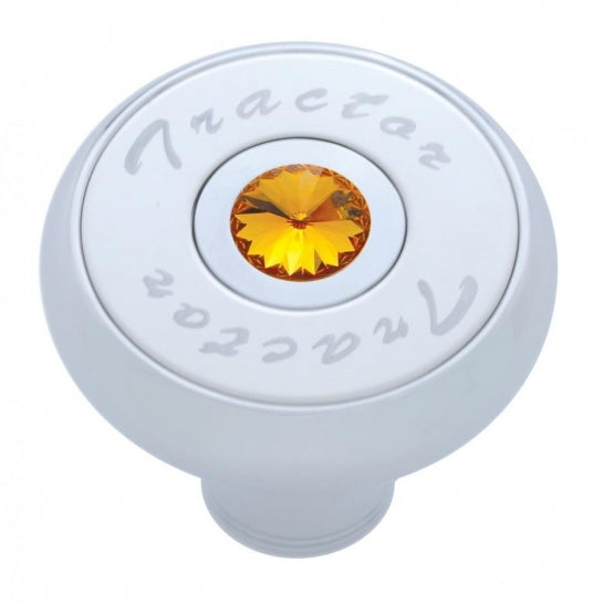 "Tractor" Deluxe Air Valve Knob - Amber Crystal