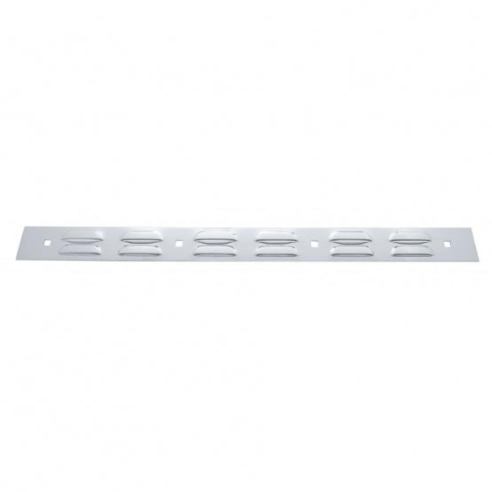 2" X 24" Chrome Louvered Top Mud Flap Plate - Bolt Thru