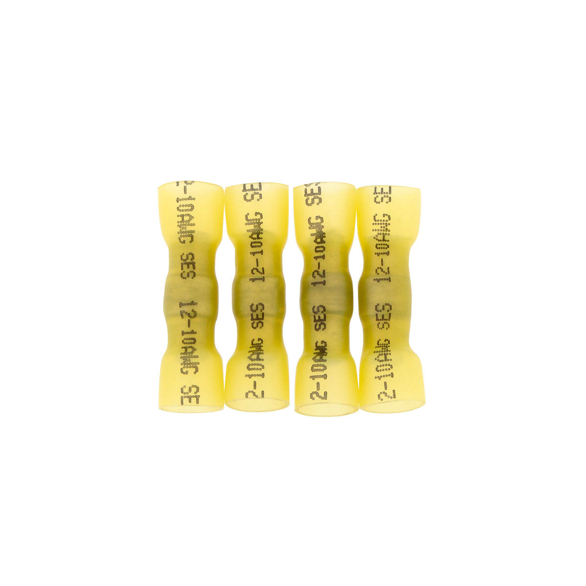 12-10 AWG CSS Heat Shrink Butt Connector - Yellow (4-Pack)