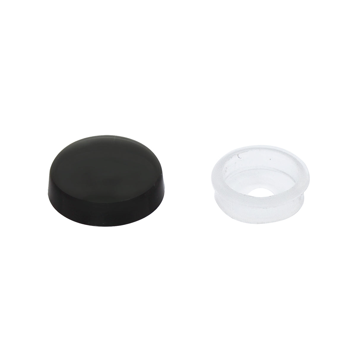 Black Plastic Snap-On Cap For #10 And #12 Screw (Bulk)