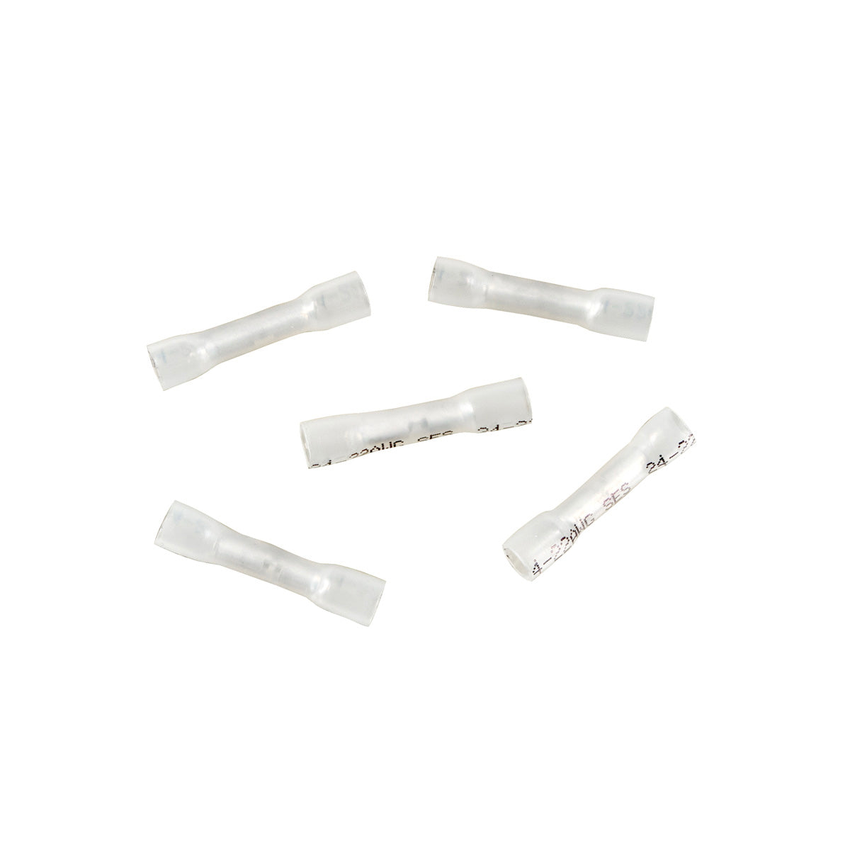 24-22 AWG CS Heat Shrink Butt Connector - Clear (5-Pack)