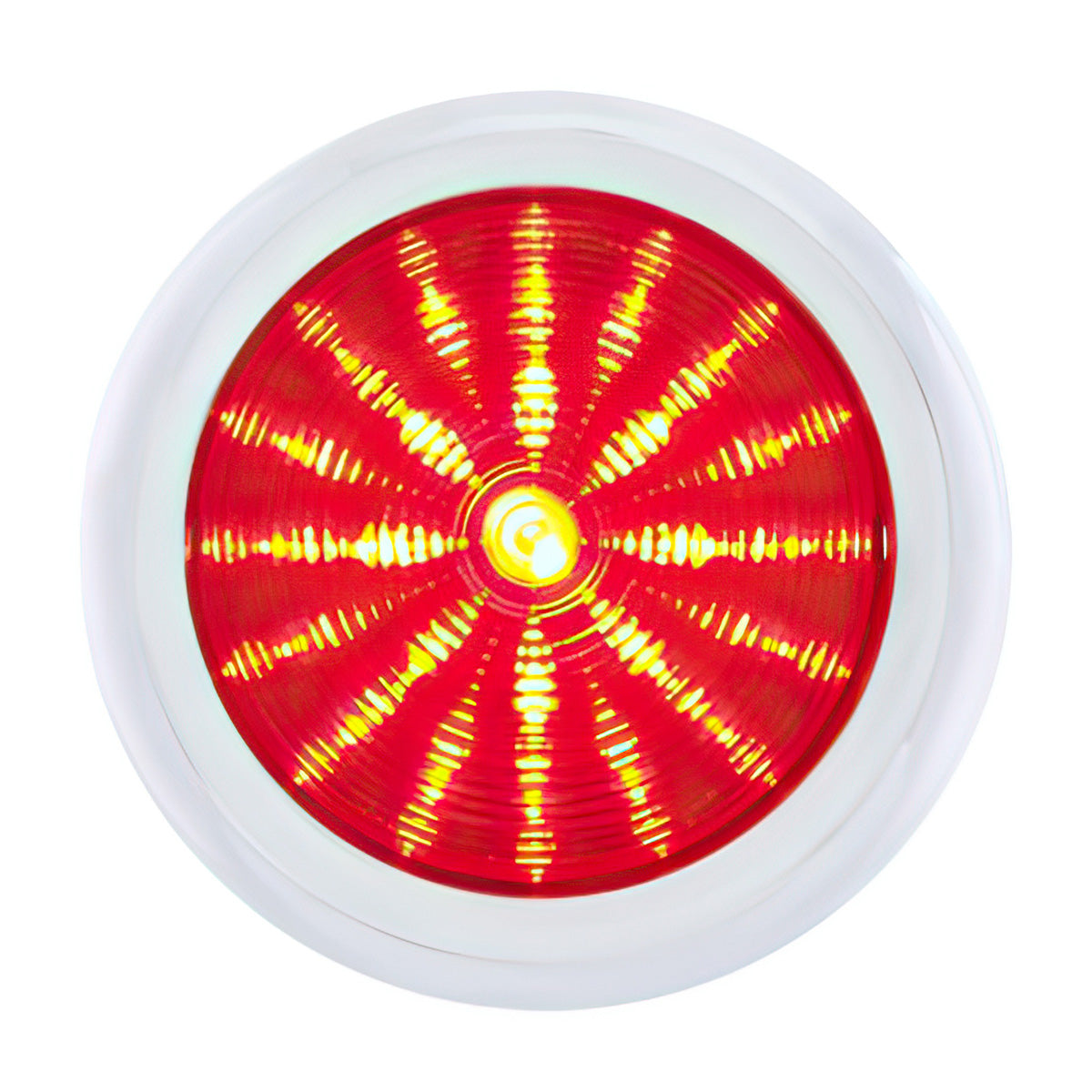 41 LED 1950 Pontiac Style Tail Light With Chrome Bezel & Red Lens