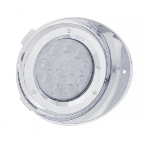 10 LED DRL Conversion Kit Without Visor For Pre-2005 Freightliner Century- Passenger -Amber LED/Clear Lens