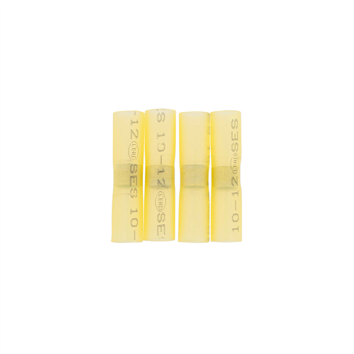 12-10 AWG SS Heat Shrink Butt Connector - Yellow (4-Pack)