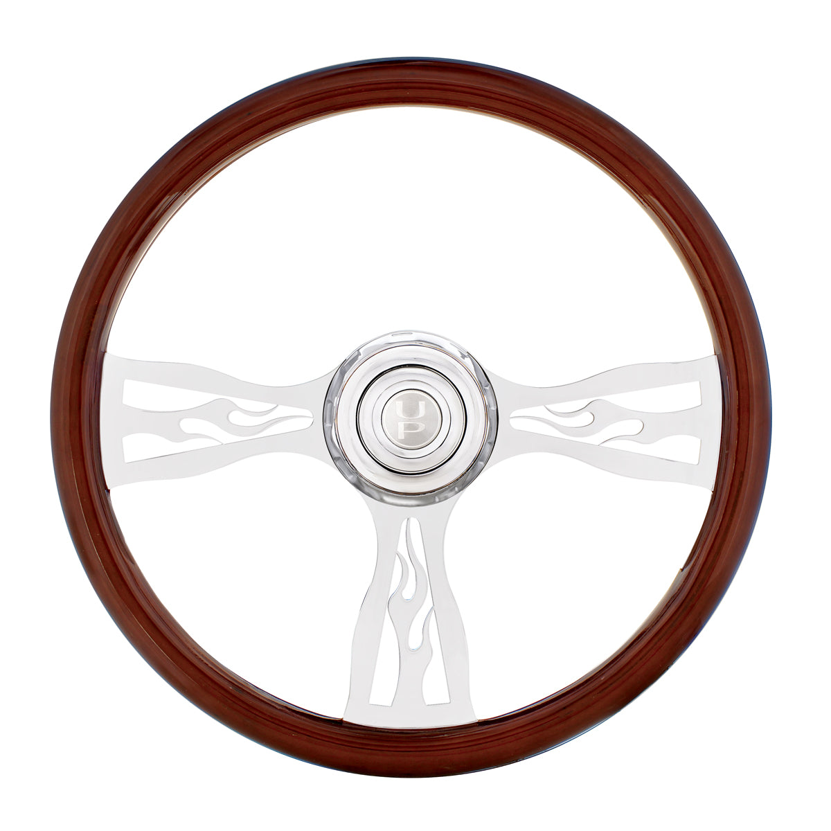 18" Flame Steering Wheel With Hub & Horn Kit - Freightliner 1989-July 2006