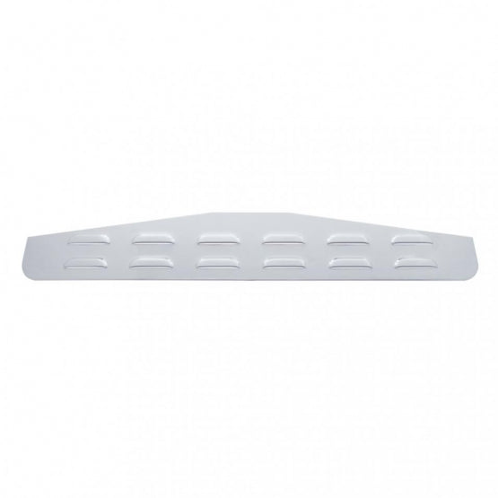 4" X 24" Chrome Louvered Bottom Mud Flap Plate -Welded Stud