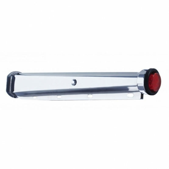 30" Heavy Duty Mud Flap Hangers With 9 LED End Cap & Grommet - Red LED/Red Lens (Pair)