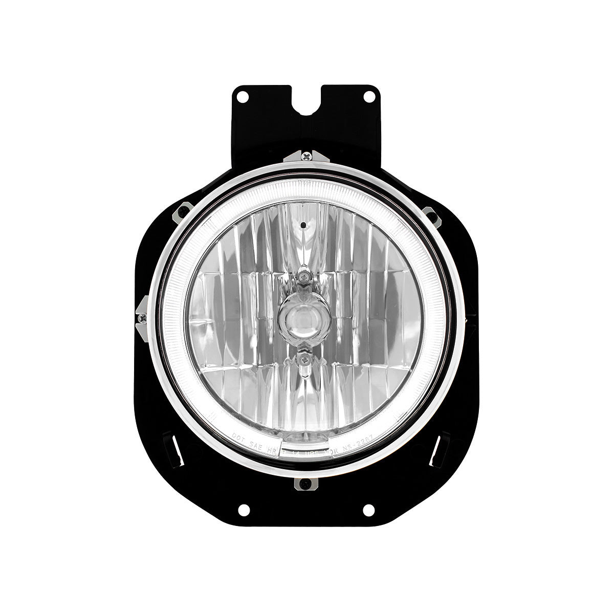 Crystal Headlight With White LED Halo Ring For 1996-2005 Freightliner Century