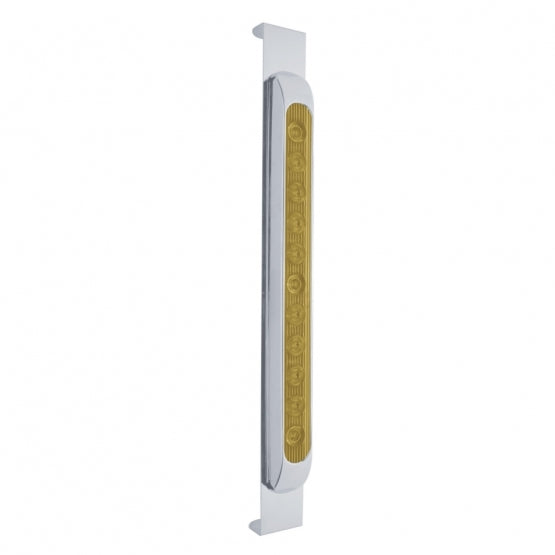 Mirror Bracket With 11 LED 17" Light Bar & Bezel - Amber LED/Amber Lens