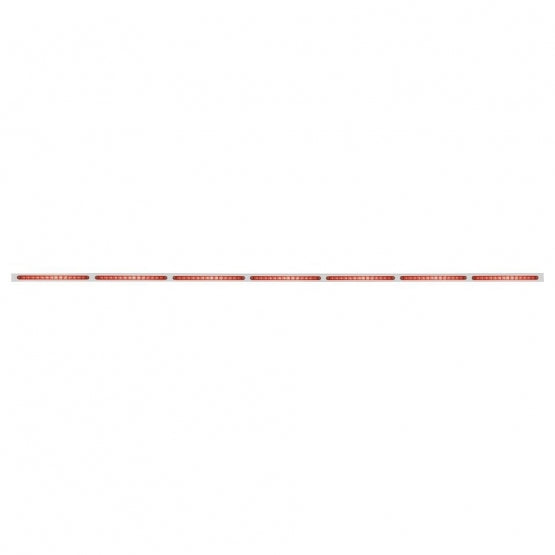 94" Stainless Light Bracket With 7X 14 LED 12" Light Bars - Red LED/Red Lens