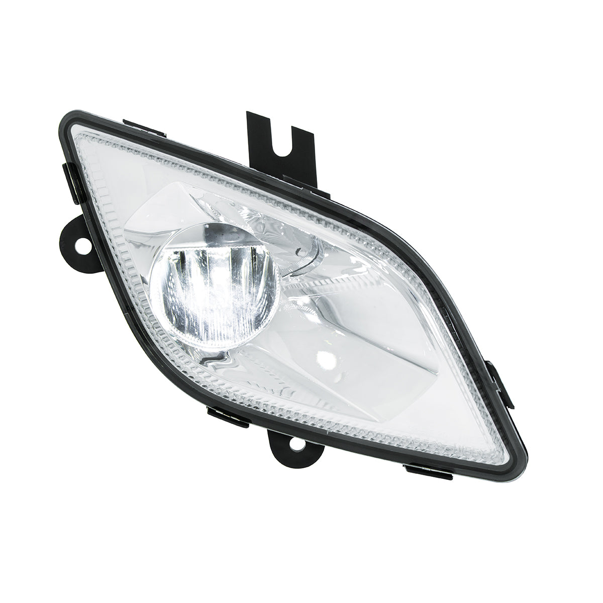 Chrome Single LED Fog Light For 2018-2024 Freightliner Cascadia - Passenger - Competition Series