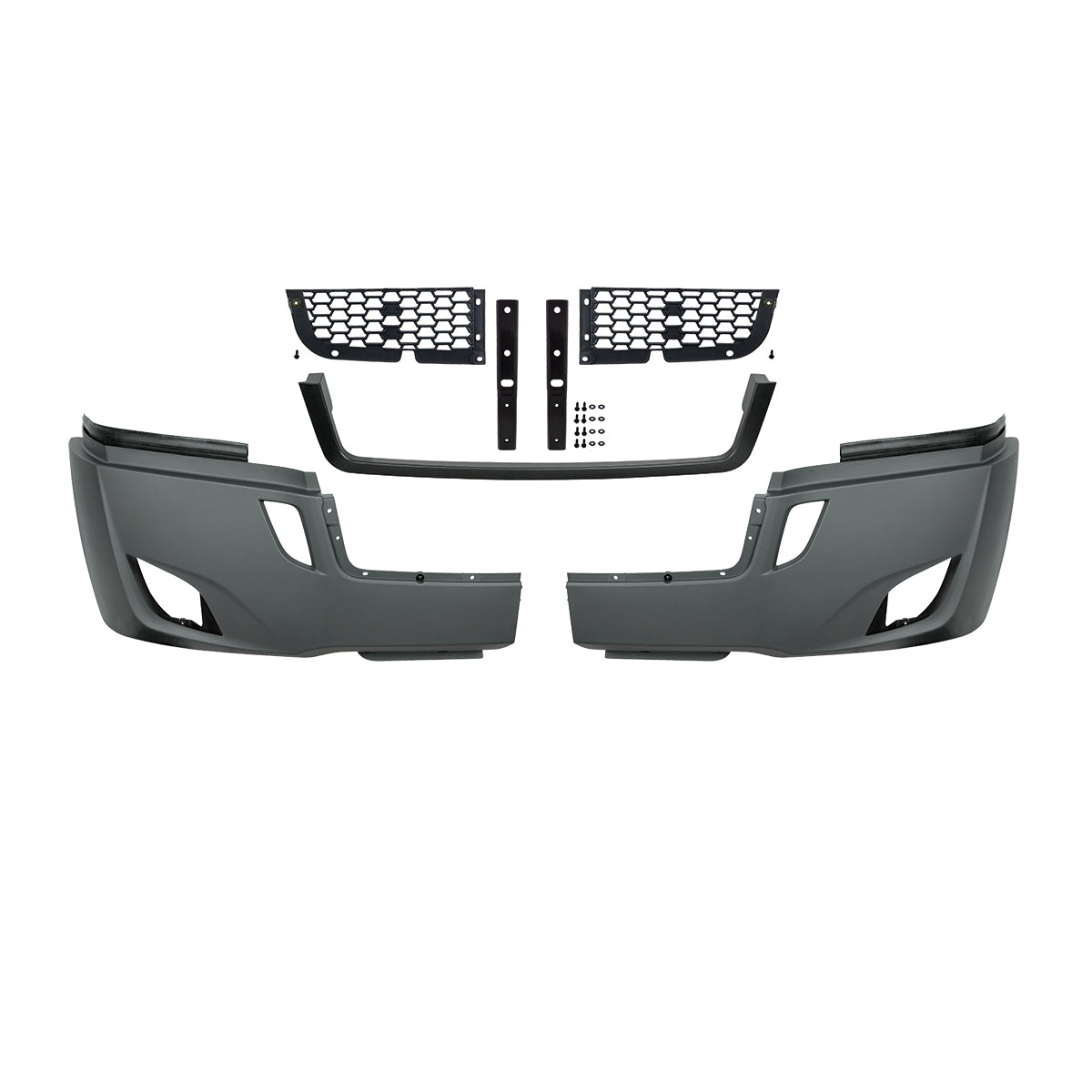5-Piece Bumper Kit With Fog Light Opening For 2018-2024 Freightliner Cascadia
