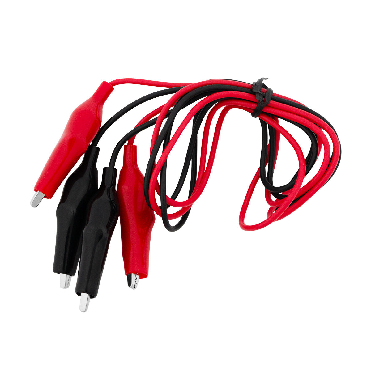 10 Amp Alligator Test Clips w/ 36" Vinyl Leads & Boots, 1Red/1Black 1 Set.