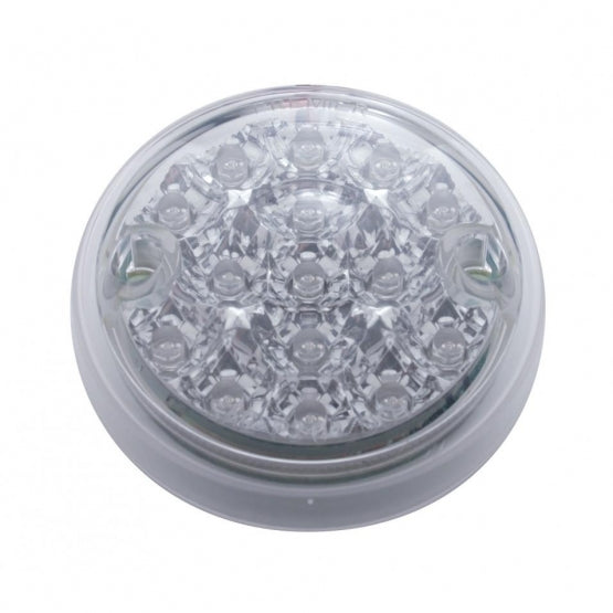 15 LED 3" Dual Function Reflector Single Face Light Only - Amber LED/Clear Lens (Bulk)