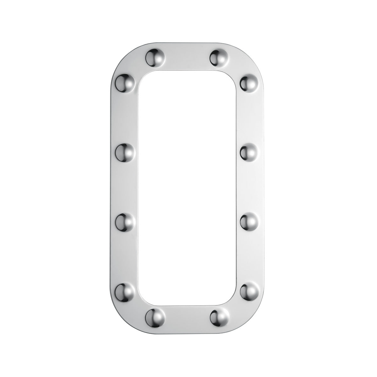 Peterbilt Stainless Dimpled Vent Door Trim (Card of 2)