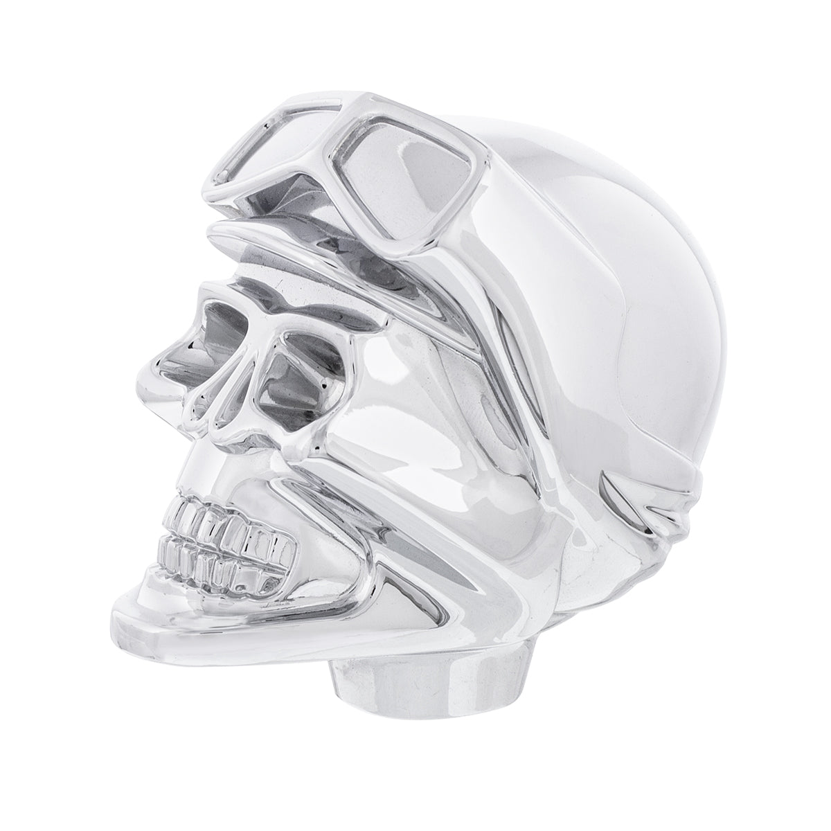 Skull Biker 1/2"-13 Thread-on Shift Knob - Chrome(Bulk)