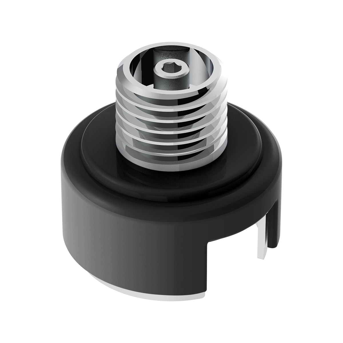 M30X3.5 Thread-On Shift Knob Mounting Adapter For Eaton Fuller Style 13/15/18 Shifter - Matte Black