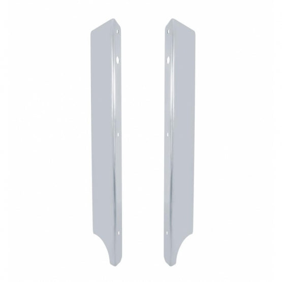 Stainless Steel Peterbilt 379 Side Grille Deflector - 4 Headlight System (Pair)
