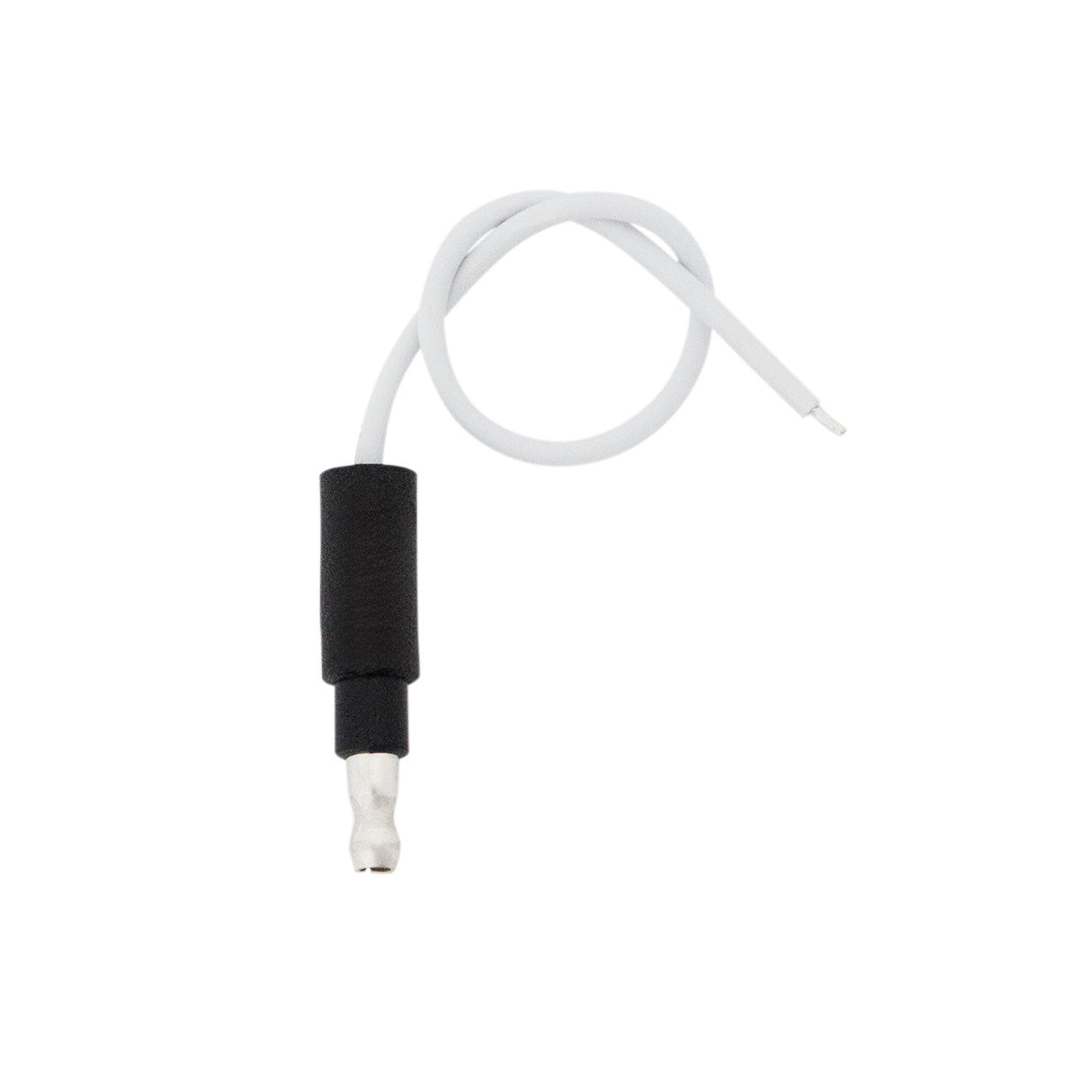 6" Single Lead Wire With .180 Bullet Termination & Stripped End - White