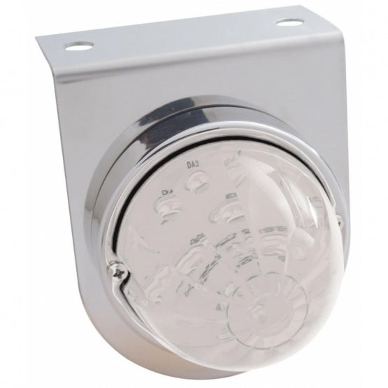 Stainless Light Bracket With 17 LED Dual Function Watermelon Lights - Red LED/Clear Lens