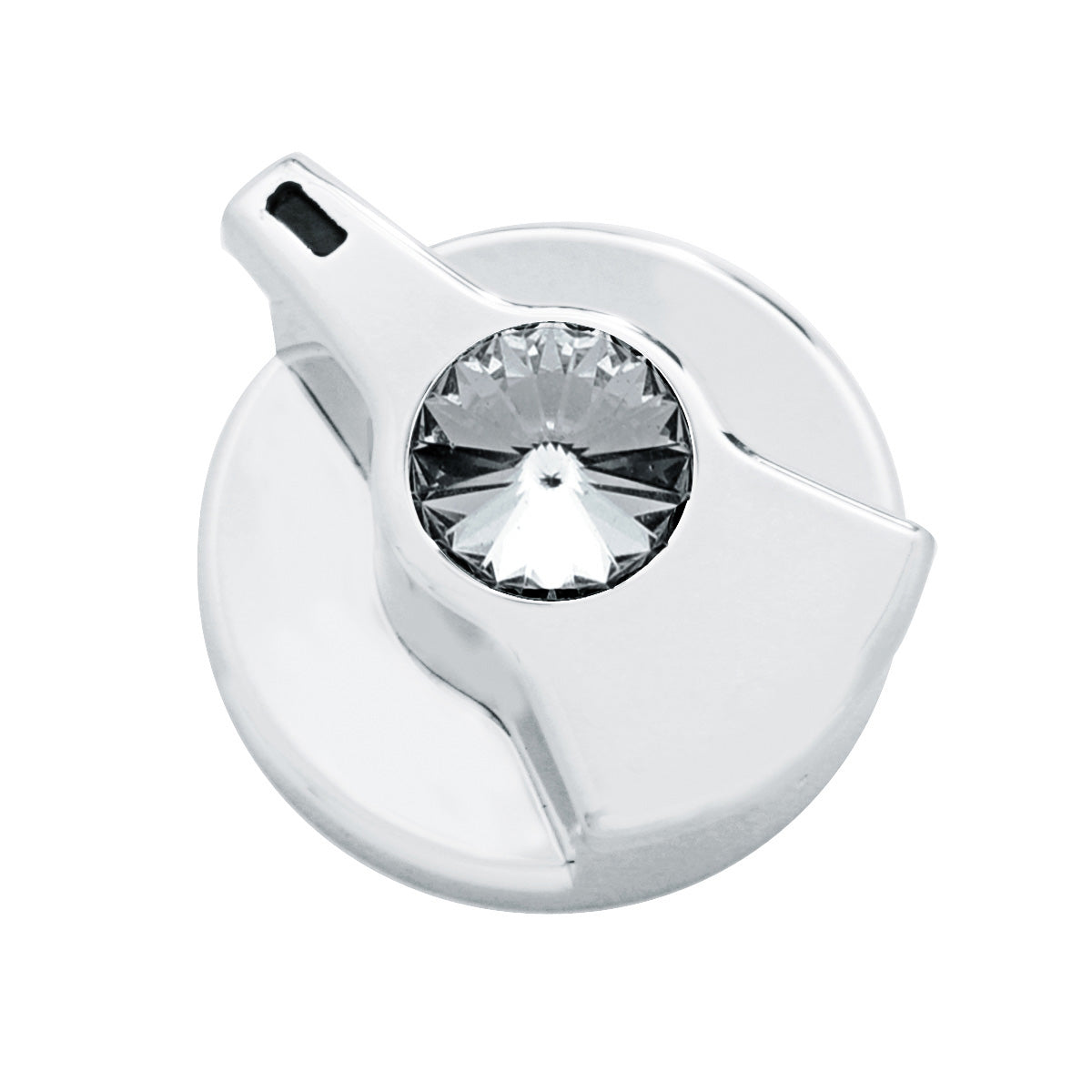 Chrome Timer Knob With Color Crystal For Peterbilt - Smoke Color Crystal