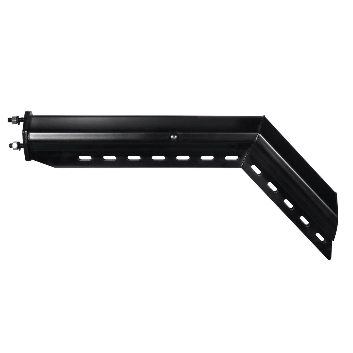 30" Black 45-Degree Angled Heavy Duty Mud Flap Hangers - 2.5" Bolt Pattern (Pair)