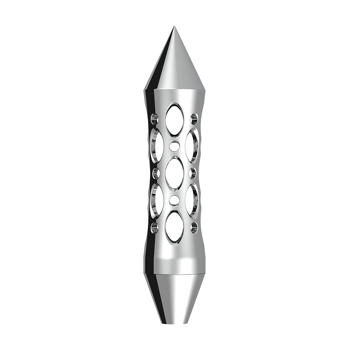 Daytona Style Spike Grip Handle With Beer Tap Adapter - Chrome