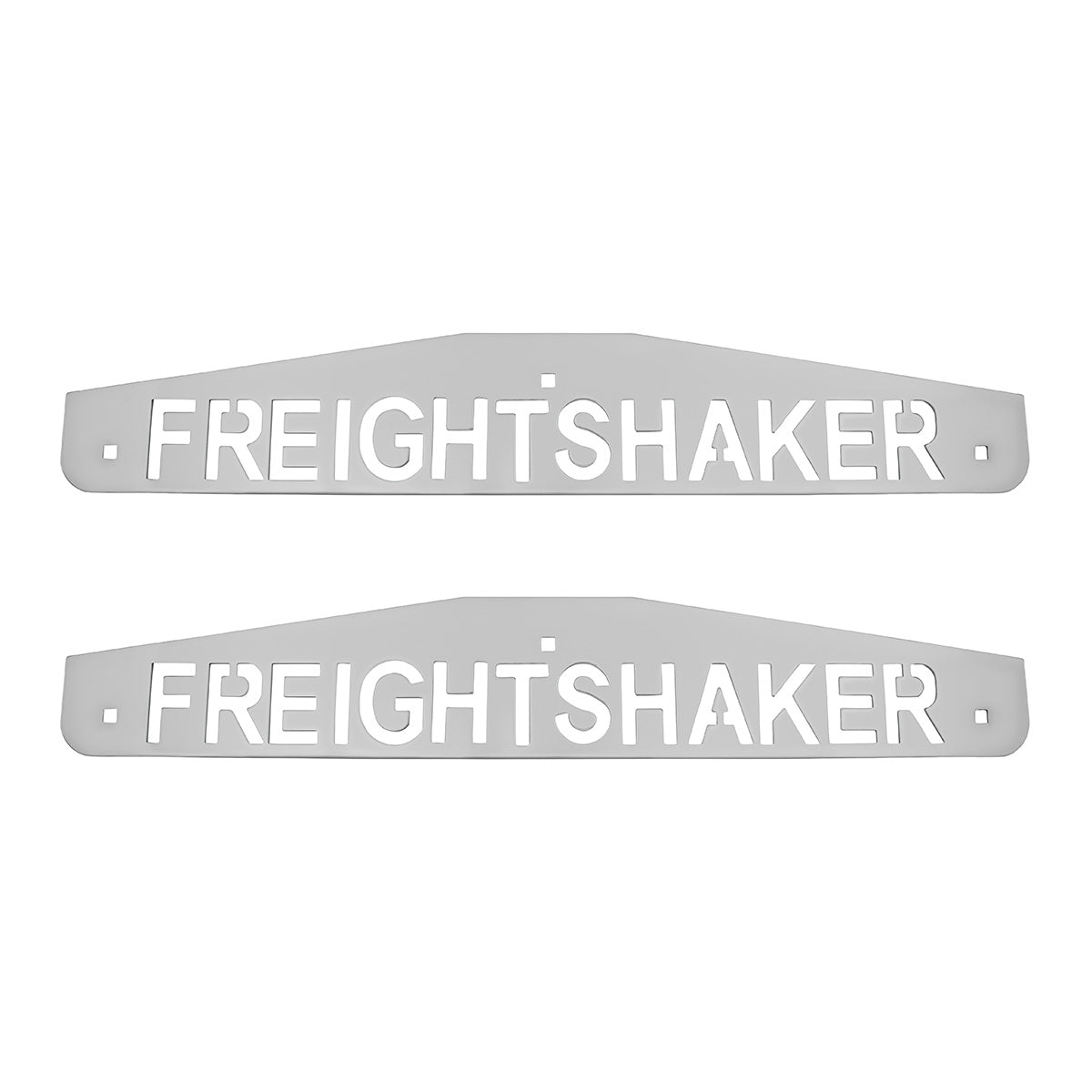 4" X 24" Chrome Freightshaker Bottom Mud Flap Plate - Bolt Thru (Card of 2)