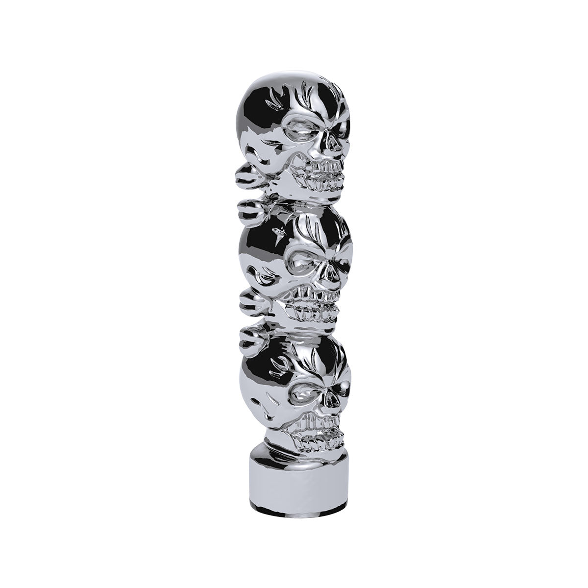1/2"-13 Thread-On 3 Skull Shift Knob-Chrome