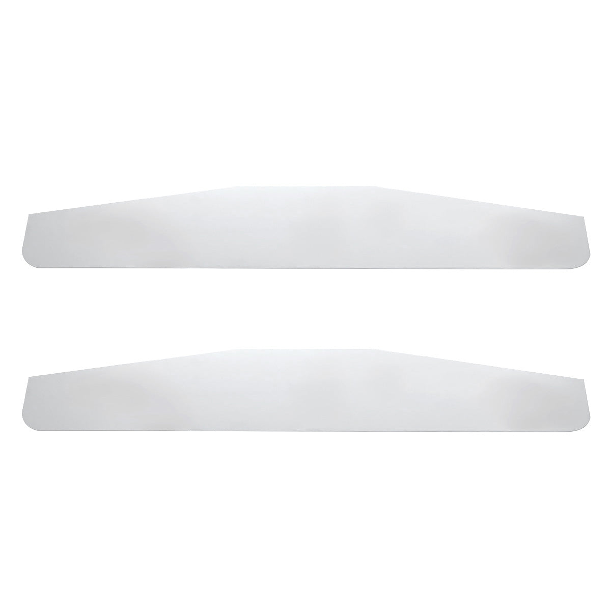 4" X 24" Chrome Standard Bottom Mud Flap Plate - Welded Stud (Pair)