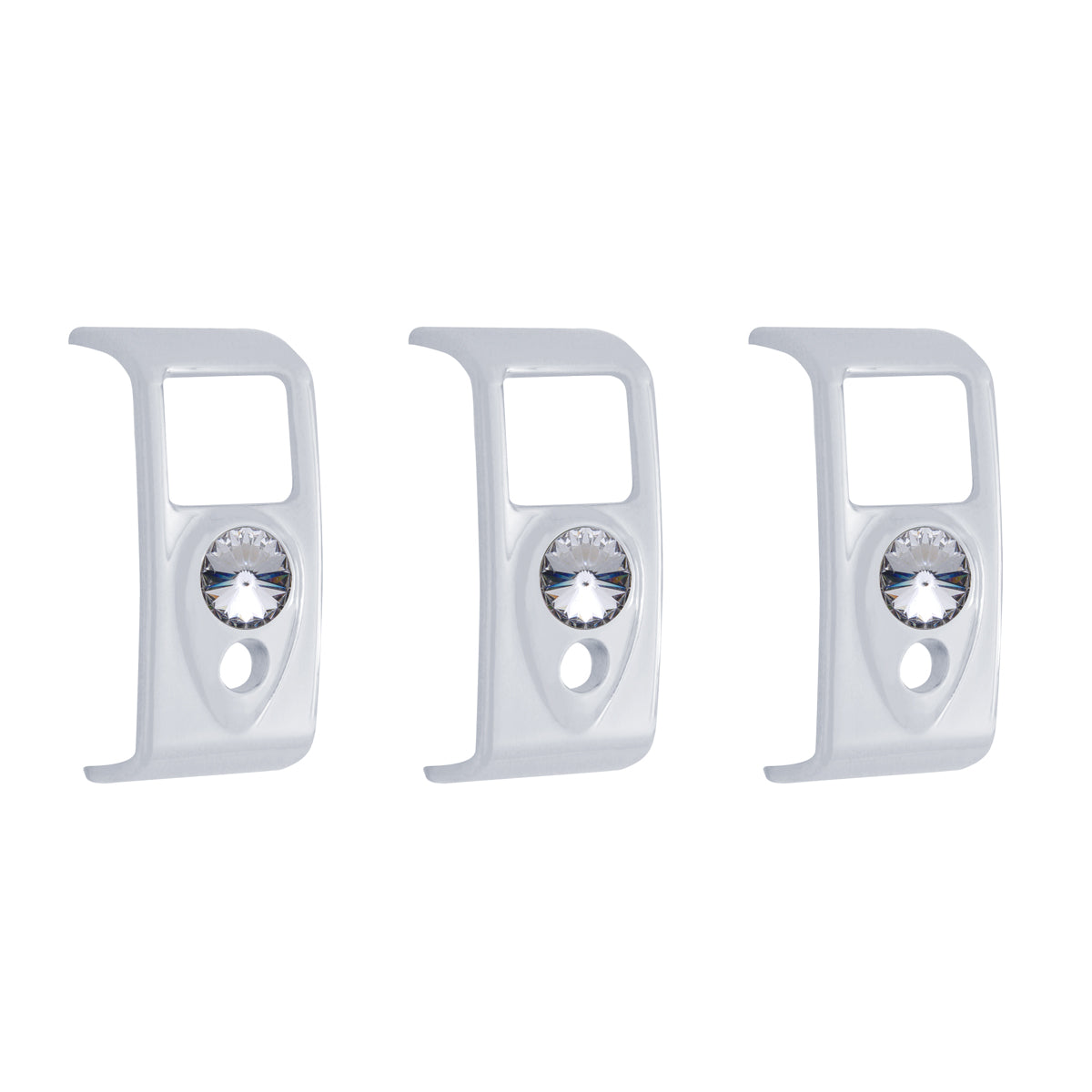 Rocker Switch Cover With Clear Crystal For 2006+ Kenworth (Card Of 3)