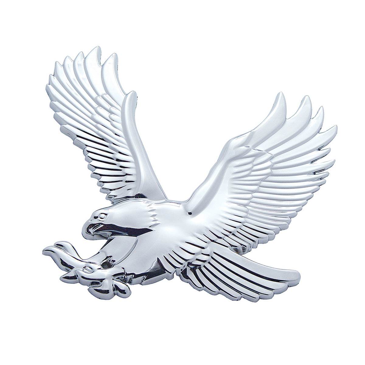Chrome Plastic 3D Eagle Accent - Face Left