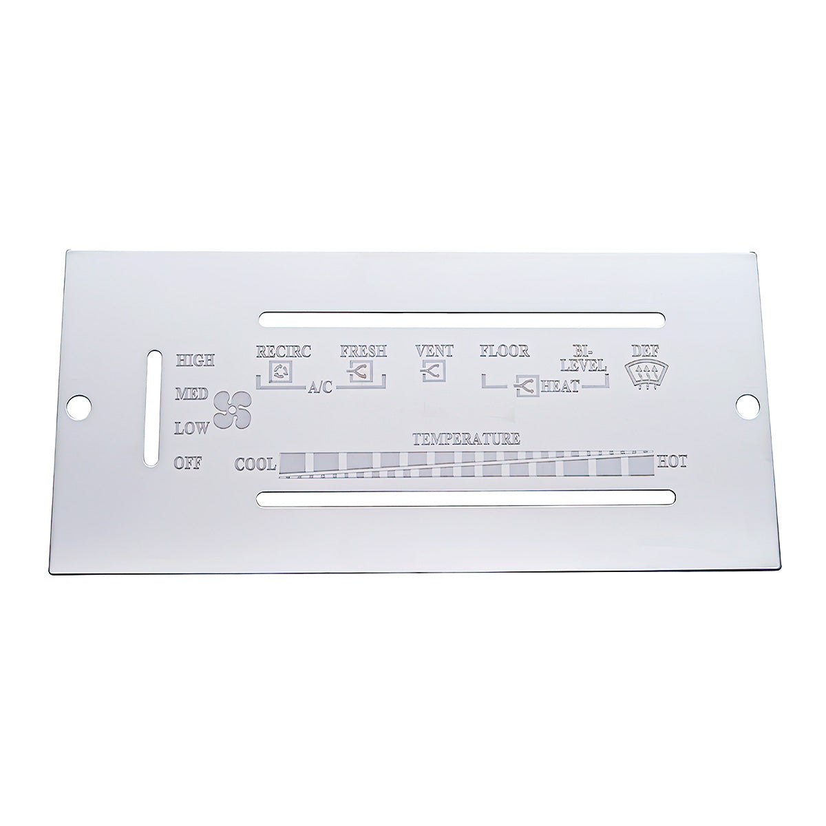 1987-1995 Peterbilt Stainless A/C Control Plate
