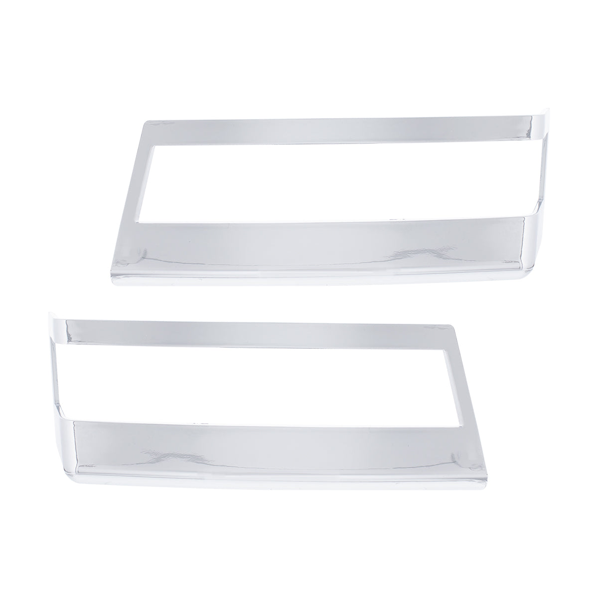 Chrome Plastic Turn Signal Bezels For 2018-2025 Freightliner Cascadia (Pair)
