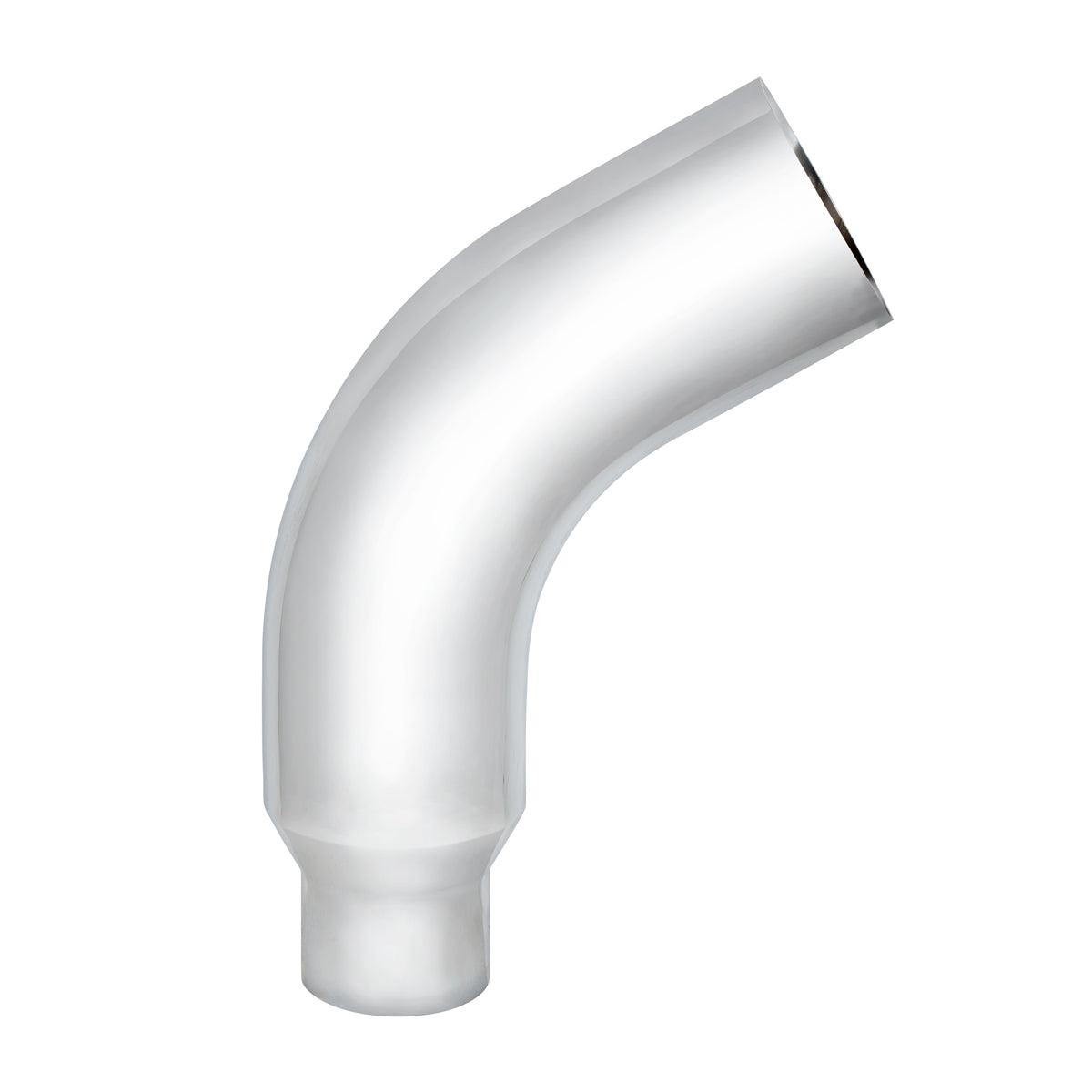 Chrome 58 Degree Angled Exhaust Elbow For Peterbilt 379 - 7" OD To 5" OD