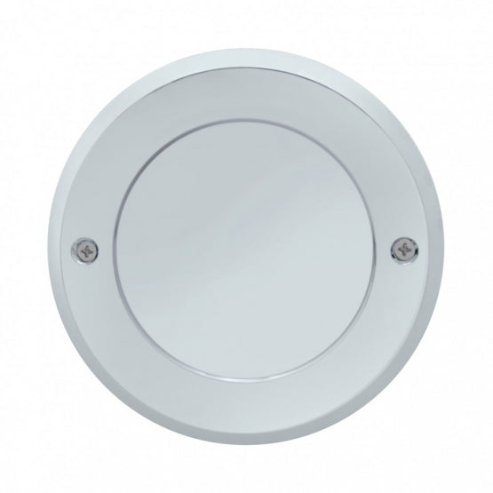 Chrome Plastic 2.5" Light Bezel With Mirror Lens