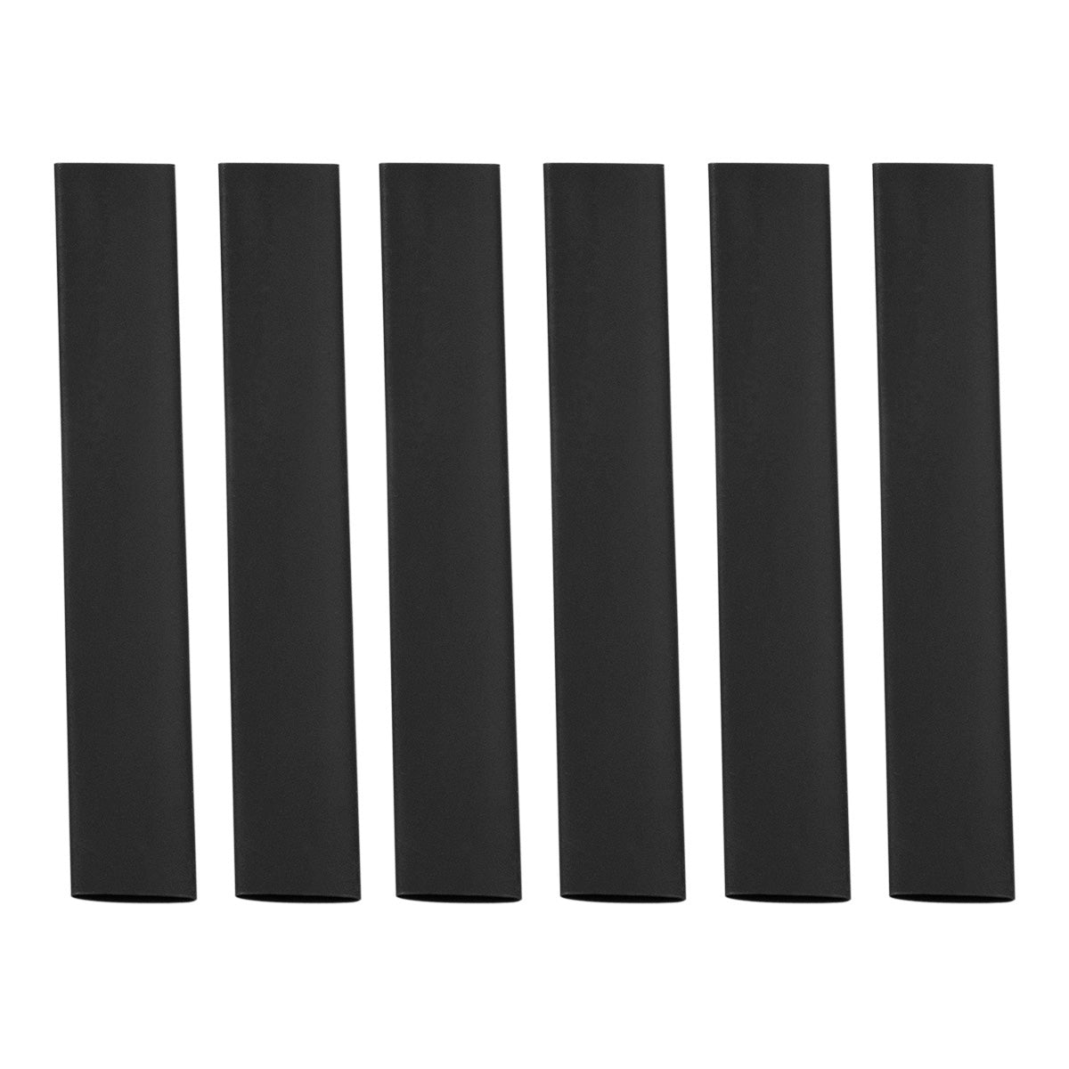 3/8" I.D. Black Heat Shrink Tubing, 4" Long (6-Pack).