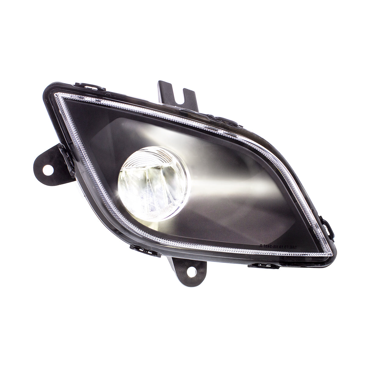 Black High Power LED Fog Light For 2018-2024 Freightliner Cascadia - Passenger