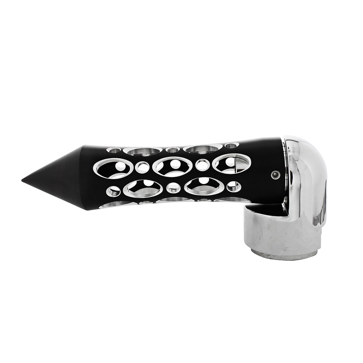 Thread-On Daytona Style Spike Gearshift Knob With 13/15/18 Speed Adapter - Black/Horizontal