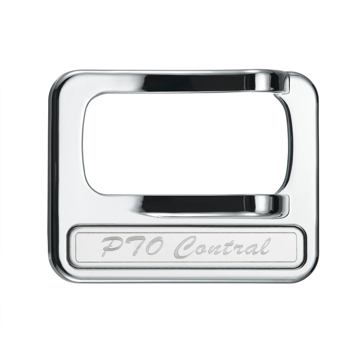 Chrome Plastic Rocker Switch Cover With Stainless Plaque For Peterbilt - PTO Control