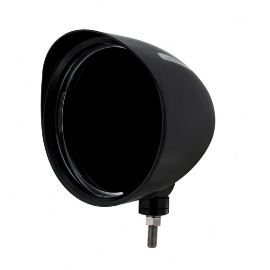 Black "BILLET" Style Groove Headlight Housing With Visor