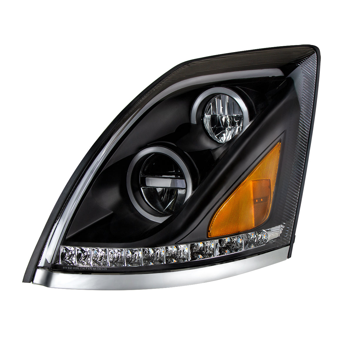 Blackout LED Headlight for 2003-2017 Volvo VN/VNL - Driver